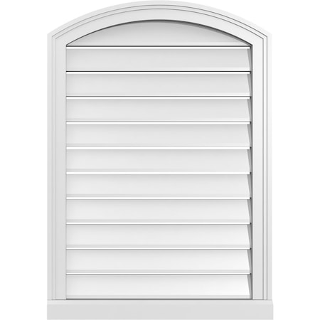 Ekena Millwork Arch Top Surface Mount PVC Gable Vent w/ 2"W x 2"P Brickmould Sill Frame, 24"W x 32"H GVPAR24X3203SN